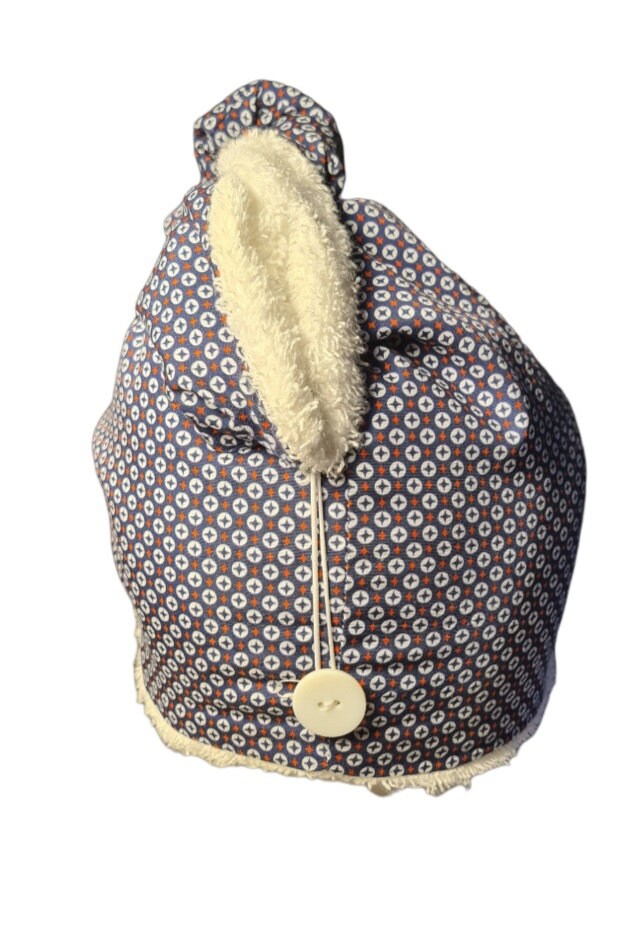 Serviette pour cheveux en tissu – Fabrication artisanale